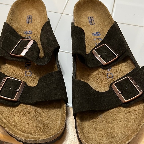 New Birkenstock Arizona Suede Leather Sandals Size 10 main image 7
